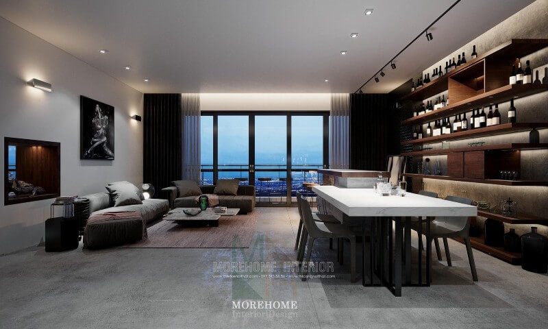 . Với mẫu bàn trà mặt đá đầy đẳng cấp, sự sáng tạo sẽ làm cho bất kì khách nào đến chơi nhà phải trầm trồ khen ngợi.